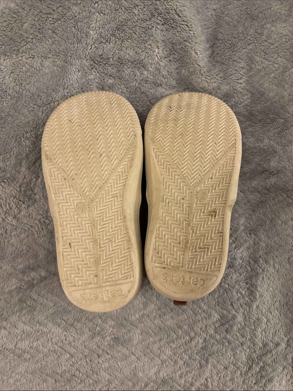 Carter's Brown Slip-On Toddler Shoes with White Trim